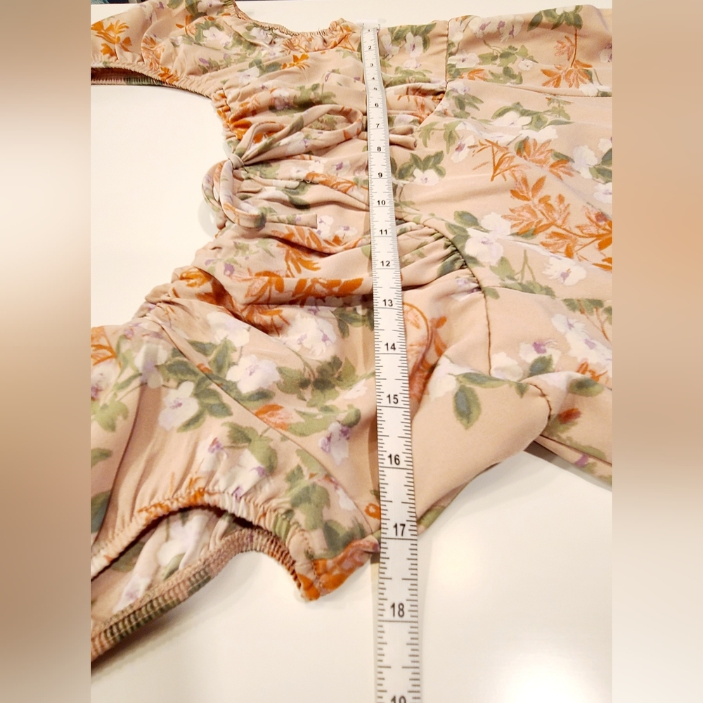 Pink Republic Floral Peasant Mini Dress β Size Large - Picture 17 of 17